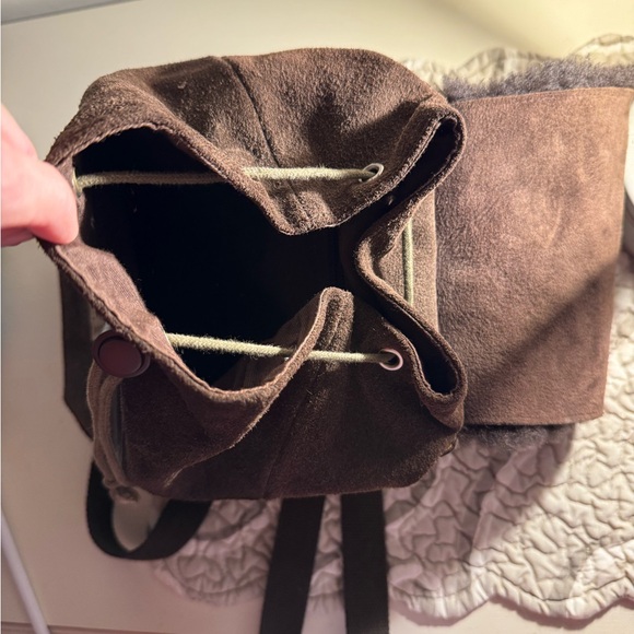 UGG Brown Backpack with Shearling Flap - Picture 4 of 5